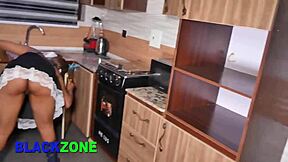 I adore how my step son loves his curvy ebony step mother in the kitchen