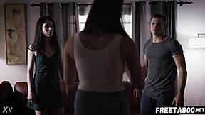 Imagine Twisted Stepsiblings Passing Around Milf Chanel Preston And Teen Evelyn Claire In Full Taboo Scene