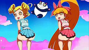 powerpuff girls teens shake it back in thongs and panties 😏👙