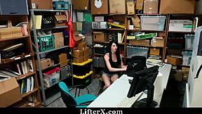 Skinny Teen 18+ Caught For Shoplifting Crime Gets Punished In Garage By Cop