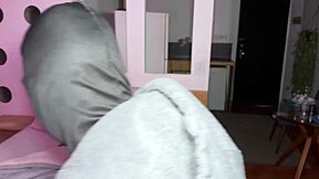 Masked guy breaks into skinny teen's house and rides her tight pussy hard