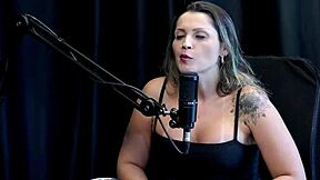 Intense dp action with brazilian blonde in sheer red