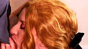 british redhead student nurse gives a sloppy blowjob to her patient, ending in a cumshot facial outdoors 😜