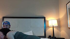 Hey, check this petite woman sucking that big cock deepthroat style