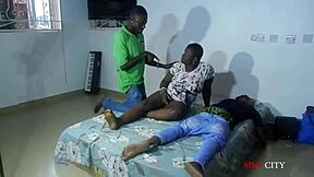 My neighbor fucked me beside my husband until he woke up to punish us both