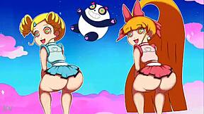 powerpuff girls teens shake it back in thongs and panties 😏👙