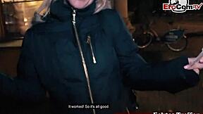 uh i met this hot blonde tattoo fitness teen on erocom date and we hooked up outdoors in public german style