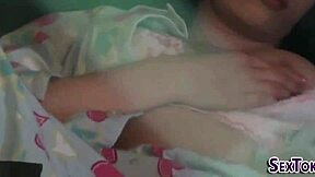 hey, check this asian babe rubbing her hairy muff on hidden cam! 😏🔥