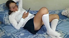 Alumna de la federal grabs padrastro for creampie sex after classes, real Mexican amateur video! 📹🍑