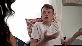 Hot stepmom wants to motivate her virgin stepson