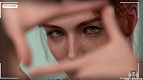 summer heat builds with big ass brunette milf showing off her shaved pussy in close up horny poses