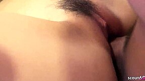 japanese teen 18+ gets picked up by three old guys for multiple creampie group sex. she rides cowgirl and doggystyle in uncensored japan porn with hairy pussy.