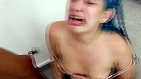 huge tits latina teen 18+ gives sloppy deepthroat and raw face fuck to babe