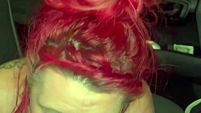 I picked up this real redhead hooker and fucked her bareback in the car until I came inside her pussy.