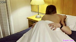 Waking Up Horny with My Girlfriend Showing Big Tits and Wet Pussy in Bedroom