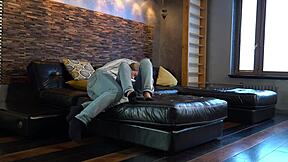 gray haired old man gets horny and fucks his step daughter in doggystyle