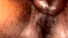 Ebony fat ass beauty takes big cock raw doggystyle until creampie fills her up