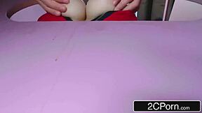 Who Wants To See Busty Brunette Taking Big Cock Through Glory Hole!