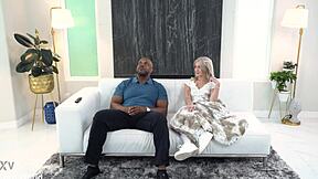 petite blonde au pair emma rosie feels every intense stretch from her boss's big black cock in deepthroat choking and interracial anal creampie passion