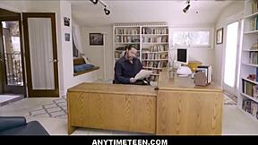 Anytimeteen 18+ - Freeuse Fucking My New Teen 18+ Employee At Work - Cierra Bell Violet Starr Jack Vegas With Blowjob And Hairy Pussy Sex