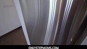 Natasha Nice the pornstar stepmother eagerly handles stepson's monster cock in deepthroat blowjob and pussy sex