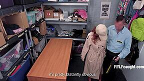 i caught this security guard doing more than expected at the office desk - elise london mylfcaught