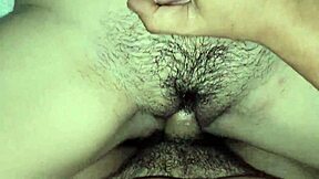 My stepdaughter's natural bush gets explored in a passionate close-up session during her first time.