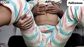 Stepdad Fingers and Gropes 18+ Teen's Small Tits and Pussy in Homemade Close-Up