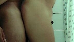 My stepsister asks for creampie in the shower, uh, with her big ass and natural tits.