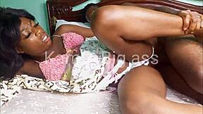 quick morning hit with ebony couple