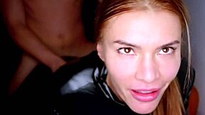 Domina in latex suit Kitana Lure punishes and fucks Brady Bud with big cock in rough session