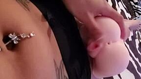 Hey, watch petite Emy Angel touch her tight pussy and asshole with that dildo?