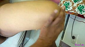 Beautiful desi mallu bhabhi orders female condom for first time. She fucks delivery boy with big ass doggystyle and creampie in tight pussy.