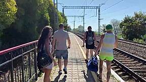 these four feminists convince the girl to let them pump her holes full of cum in a wild group session