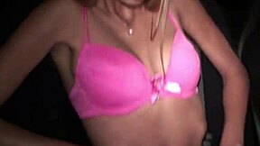 Kitty Jane gets excited in the car, undressing for public orgy with blowjobs and doggystyle fucking on the street.