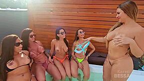 I played a fun prank with my friends in the hot tub.