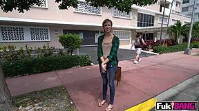 Haley Reed gives blowjob in public