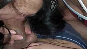 Amateur babe with big ass and tits gets homemade creampie from huge cock in passionate missionary sex