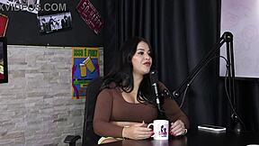 Vivian Lola stars in hard gangbang with 7 men including double penetration as trans Barbie on sheer red