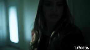 Gizelle Blanco spies on Maya Woulfe and Hazel Moore hiding  