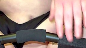 Watch Me Ride That Dick Hard on My Sex Chair in Bedroom with Shaved Pussy and Moaning Girlfriend Action!