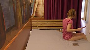 hey, check this hot petite 18+ alice with tight shaved pussy flashing naked ass in just tshirt and shoes?