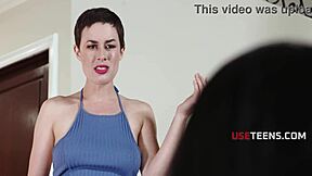 Desperate girl becomes freeuse slave for husband as wife watches fingering and fucking in BDSM action