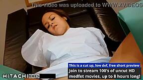 become doctor tampa giving freshman angel oaks mandatory hitachi orgasm in hospital with shaved pussy spreading toys vibrator gaping backstage