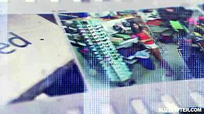 Liv revamped's ebony pussy gets pounded by the LP officer's huge rock hard cock in the office.