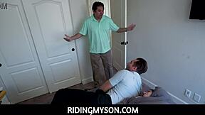 Nurse Alex Coal craves intense sex in the living room right in front of him