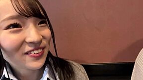 rina 18 lightweight music club teen rides in cowgirl for creampie