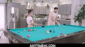 Anytime4k shows teen free used on pool table with blowjob and fucking in POV.