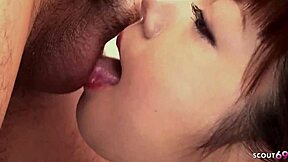 tiny dick classmate talk virgin teen 18+ to first time blowjob and sperm swallow