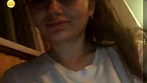 hey, wanna see my big tits? this sexy brunette girl is showing boobs on webcam!